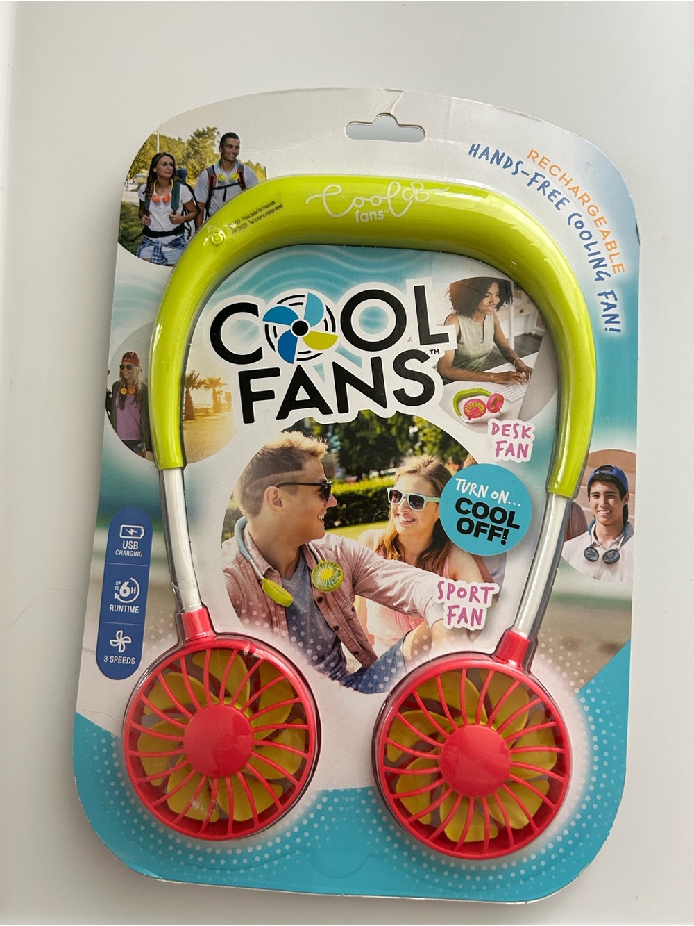 Cool Fans Cooling Neck Fan Desk Fan Rechargeable NWT